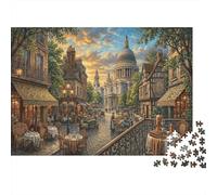 Cathédrale Saint-PaulPuzzle Classique 1000 Pièces en Carton Épais Rue Londres pour Seniors Entraînement Cognitif Loisirs Créatifs 52x38cm/1000pcs