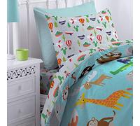 Catherine Lansfield Animal Adventures Parure de lit avec Housse de Couette 160 x 220 + 50 x 70 cm
