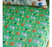 Catherine Lansfield Animal Magic Drap-Housse Junior Vert