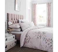 Catherine Lansfield Canterbury Housse de Couette 155 x 220 cm et taie d'oreiller 80 x 80 cm Blush
