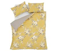 Catherine Lansfield Canterbury Parure de lit Simple à Entretien Facile Ocre, Polyester-Coton., Ocre, Simple
