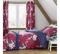 Catherine Lansfield Canterbury Plum Parure de lit Simple 160 x 200 + 50 x 80 cm