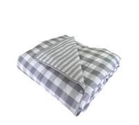 Catherine Lansfield Check and Stripe Couette 240x220 Gris