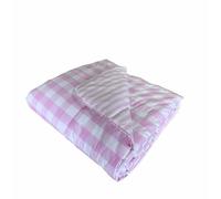Catherine Lansfield Check and Stripe Couvre-lit 240 x 220 cm Rose
