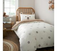 Catherine Lansfield Cosy Bear So Soft Parure de lit Simple avec Housse de Couette et taie d'oreiller Naturel