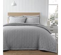 Catherine Lansfield Cosy Nori Soft Sherpa Couvre-lit 220 x 230 cm Argenté
