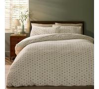 Catherine Lansfield Cosy Spot Parure de lit en Polaire avec Housse de Couette et taies d'oreiller Crème King