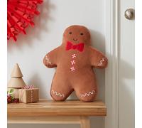 Catherine Lansfield Coussin de Noël en Forme de Pain d'épices 3D Marron