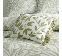 Catherine Lansfield Coussin touffeté Feuilles d'oseille en Coton Vert 30 x 40 cm
