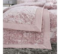Catherine Lansfield Couvre-lit en Velours écrasé - 220 x 220 cm - Rose pâle