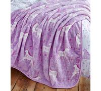 Catherine Lansfield Couvre-lit Licorne Folk Multicolore, 120 x 150 cm