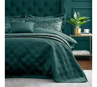 Catherine Lansfield Couvre-lit matelassé Art Deco Pearl 220x230 cm Vert Sarcelle
