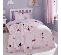 Catherine Lansfield Dancing Fairies Parure de lit réversible avec Housse de Couette et taies d'oreiller Rose