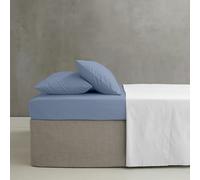 Catherine Lansfield Drap-Housse en Percale peigné Facile à Repasser pour lit Double - Bleu