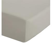 Catherine Lansfield Drap-Housse en Percale peigné Facile à Repasser pour lit Double, Couleur Naturelle