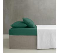 Catherine Lansfield Drap-Housse en Percale peigné Facile à Repasser pour lit Double - Vert foncé