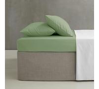 Catherine Lansfield Drap-Housse en Percale peigné Facile à Repasser pour lit Double Vert Sauge