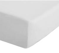 Catherine Lansfield Drap-Housse pour lit 1 Place en Percale Facile à Repasser - Blanc