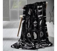 Catherine Lansfield Enchanted Witchcraft Couverture Polaire Douillette 130 x 170 cm Noir