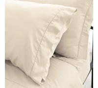 Catherine Lansfield Fantasy Sateen Natural Parure de lit 180-260 x 280 cm + 2 oreillers 50 x 110 cm