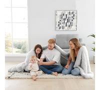 Catherine Lansfield Grande Couverture en Fausse Fourrure à Poils Longs Gris argenté Taille familiale 245 x 280 cm