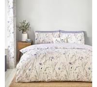 Catherine Lansfield Grasmere Parure de lit réversible avec Housse de Couette et taie d'oreiller Motif Floral Lilas
