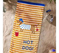 Catherine Lansfield Hot Dog 76X160 Serviette DE Plage (Paire)