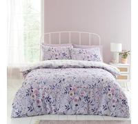 Catherine Lansfield Isadora Parure de lit Double réversible avec Housse de Couette et taies d'oreiller Motif Floral Lilas