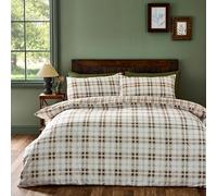 Catherine Lansfield Kelso Parure de lit réversible avec Housse de Couette et taies d'oreiller Orange brûlé King Size