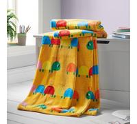 Catherine Lansfield Kids Curious Couverture Polaire Douillette Motif Chenille 130 x 170 cm