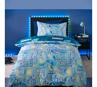 Catherine Lansfield Kids Gamer So Soft Parure de lit Simple avec Housse de Couette et taie d'oreiller Gris