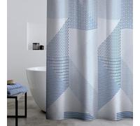 Catherine Lansfield Larsson Geo Rideau de Douche Bleu 180 x 180 cm