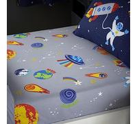 Catherine Lansfield Lost in Space Drap-Housse pour lit Double Gris