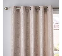 Catherine Lansfield Lot de 2 Rideaux doublés à œillets Jacquard damassé Champagne doré 168 x 183 cm
