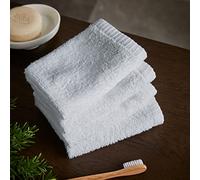 Catherine Lansfield Lot de 4 Gants de Toilette en Coton à séchage Rapide Blanc
