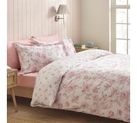Catherine Lansfield Mirabelle Parure de lit Simple réversible avec Housse de Couette et taie d'oreiller Motif Floral Rose