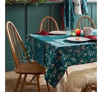 Catherine Lansfield Nappe de Noël en Coton avec Houx et gui Vert 137 x 178 cm