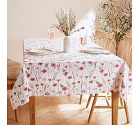 Catherine Lansfield Nappe de Table en Coton Naturel Motif Fleurs 137 x 229 cm