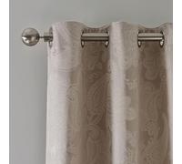 Catherine Lansfield Opulent Jacquard Rideaux doublés à œillets Champagne doré 168 x 228 cm