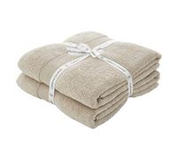 Catherine Lansfield Paire de draps de Bain antibactériens Naturel