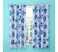 Catherine Lansfield Paire de Rideaux réversibles Motif Football Bleu Lilas 168 x 183 cm
