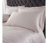 Catherine Lansfield Paire de taies d'oreiller Standard en Satin Doux et Soyeux Rose pâle