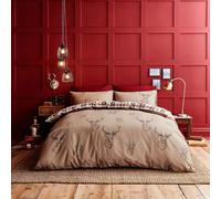 Catherine Lansfield Parure de lit Double Motif Cerfs Multicolore, Coton, Multicolore, Double