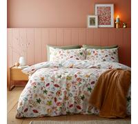 Catherine Lansfield Parure de lit Double réversible avec taies d'oreiller Motif citrouilles d'automne Orange