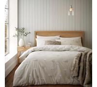 Catherine Lansfield Parure de lit en Coton brossé pour lit King Size Motif Mouton Naturel