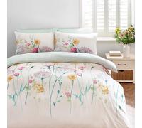 Catherine Lansfield Parure de lit Simple réversible avec Housse de Couette et taie d'oreiller Motif Floral