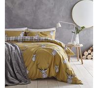 Catherine Lansfield Parure de lit Stags Ochre 140 x 200 + 70 x 90 cm