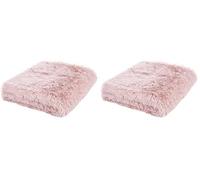 Catherine Lansfield Plaid à Poils Longs Rose pâle 150 x 200 cm (Lot de 2)