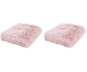 Catherine Lansfield Plaid à Poils Longs Rose pâle 150 x 200 cm (Lot de 2)