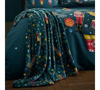Catherine Lansfield Plaid de Noël en Polaire Motif Casse-Noisette Vert 130 x 170 cm